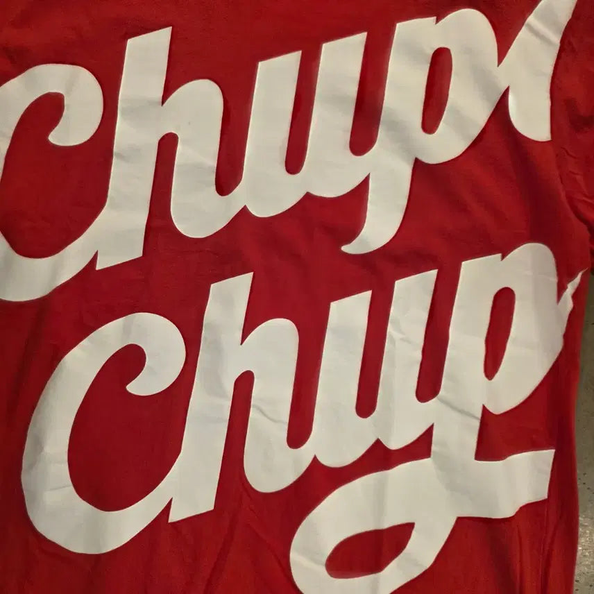 [BUNJANG] Red Chupa Chups Vintage T-Shirt / 레드 추파춥스 빈티지 티셔츠 일본빈티지
