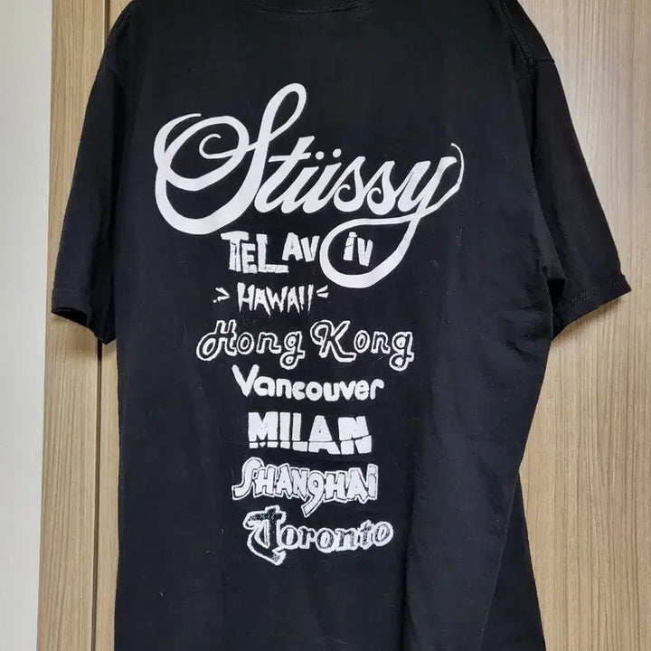[BUNJANG] Stussy World Tour Short Sleeve T-Shirt Black / 스투시 반팔티 월드 투어