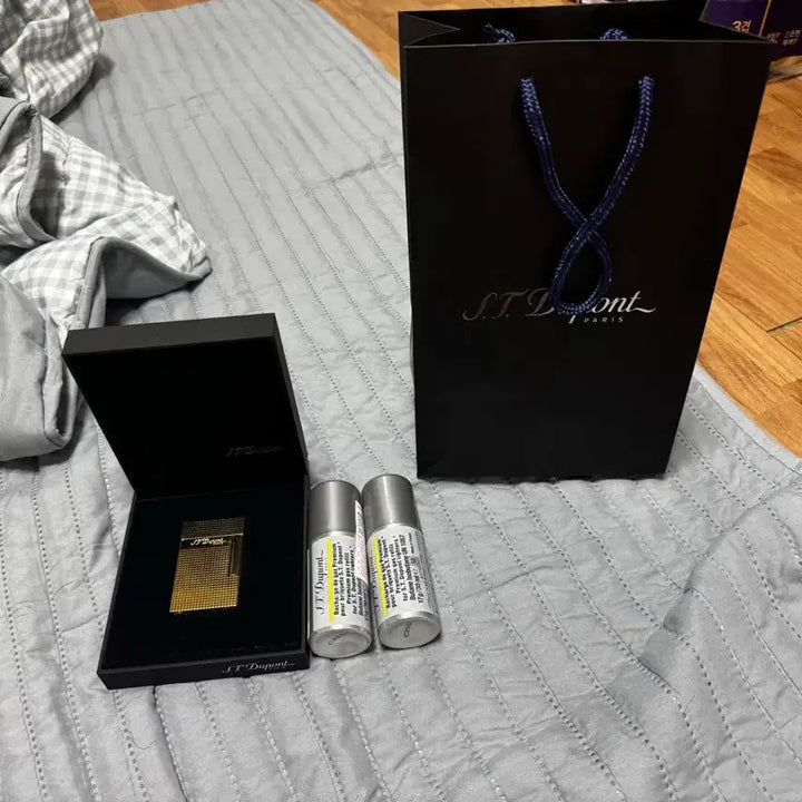[BUNJANG] S.T. Dupont Line 2 Gold Lighter / [풀세트]듀퐁 라인2 골드 CA16284ZZ