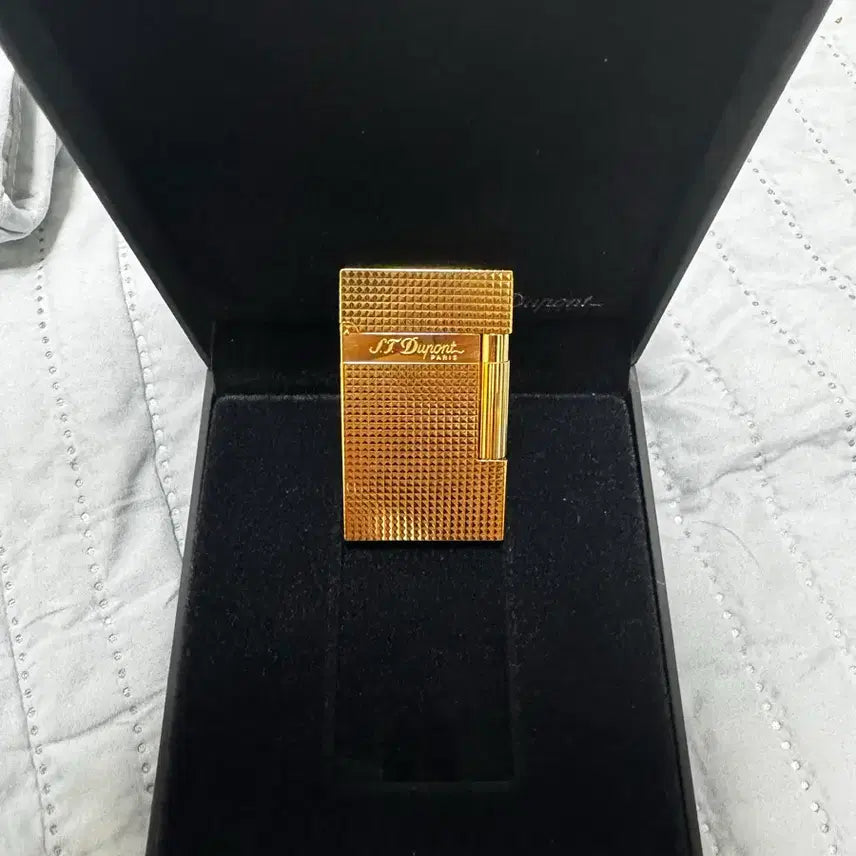 [BUNJANG] S.T. Dupont Line 2 Gold Lighter / [풀세트]듀퐁 라인2 골드 CA16284ZZ