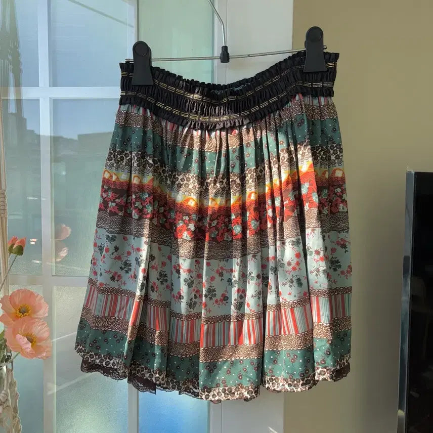 [BUNJANG] Vintage Axisfarm Oriental Tiered Skirt / [빈티지] 엑시즈팜 오리엔탈 캉캉 스커트 -옷장정리