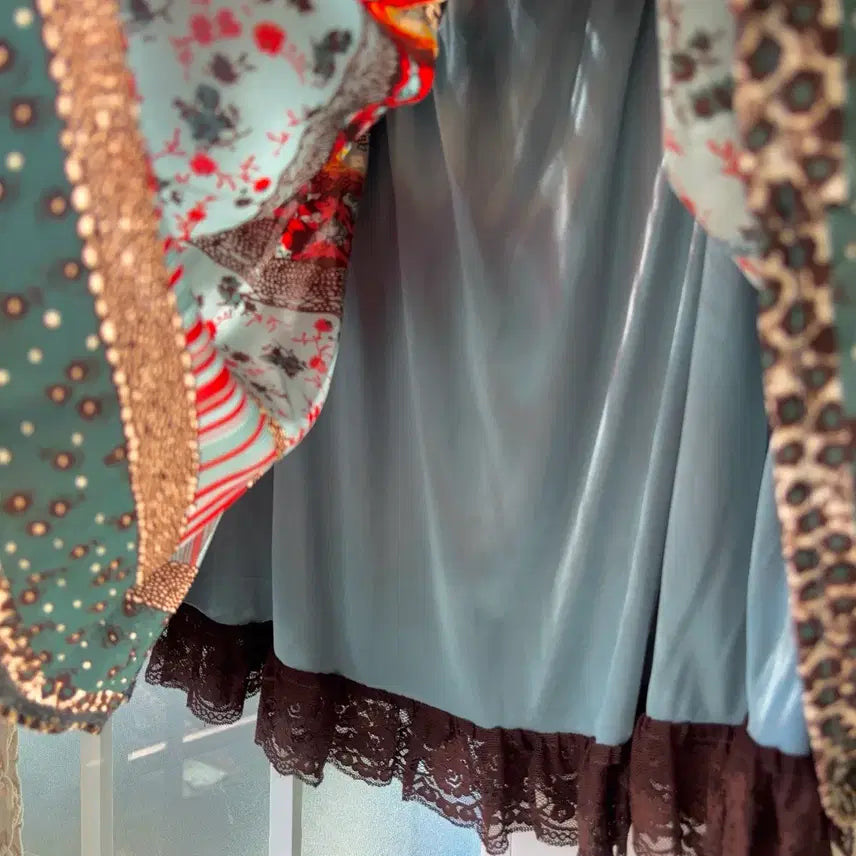 [BUNJANG] Vintage Axisfarm Oriental Tiered Skirt / [빈티지] 엑시즈팜 오리엔탈 캉캉 스커트 -옷장정리