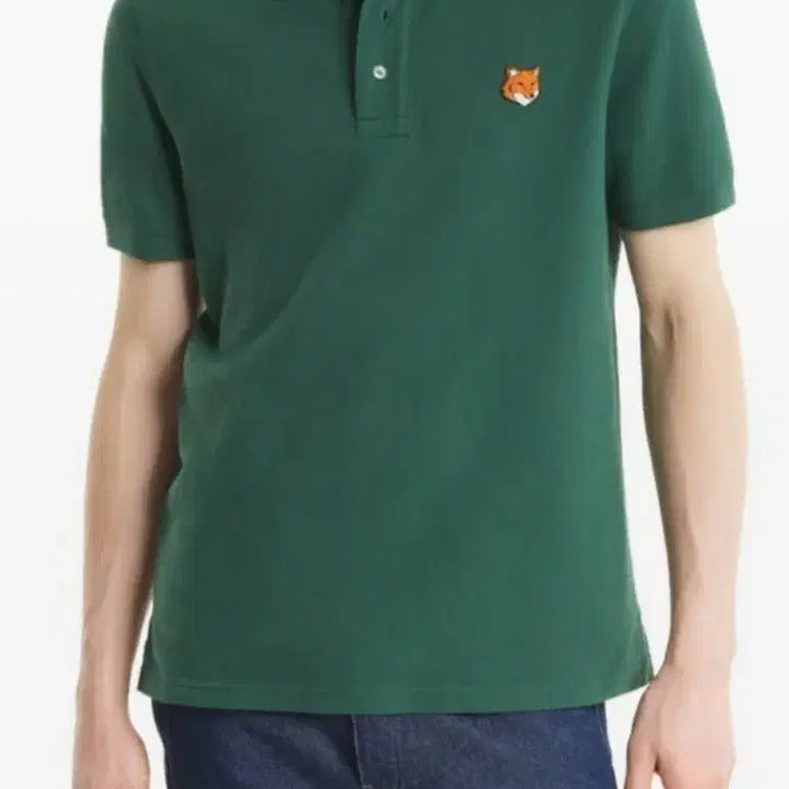 [BUNJANG] Maison Kitsuné 26SS Fox Head Patch Polo T-Shirt - Men&