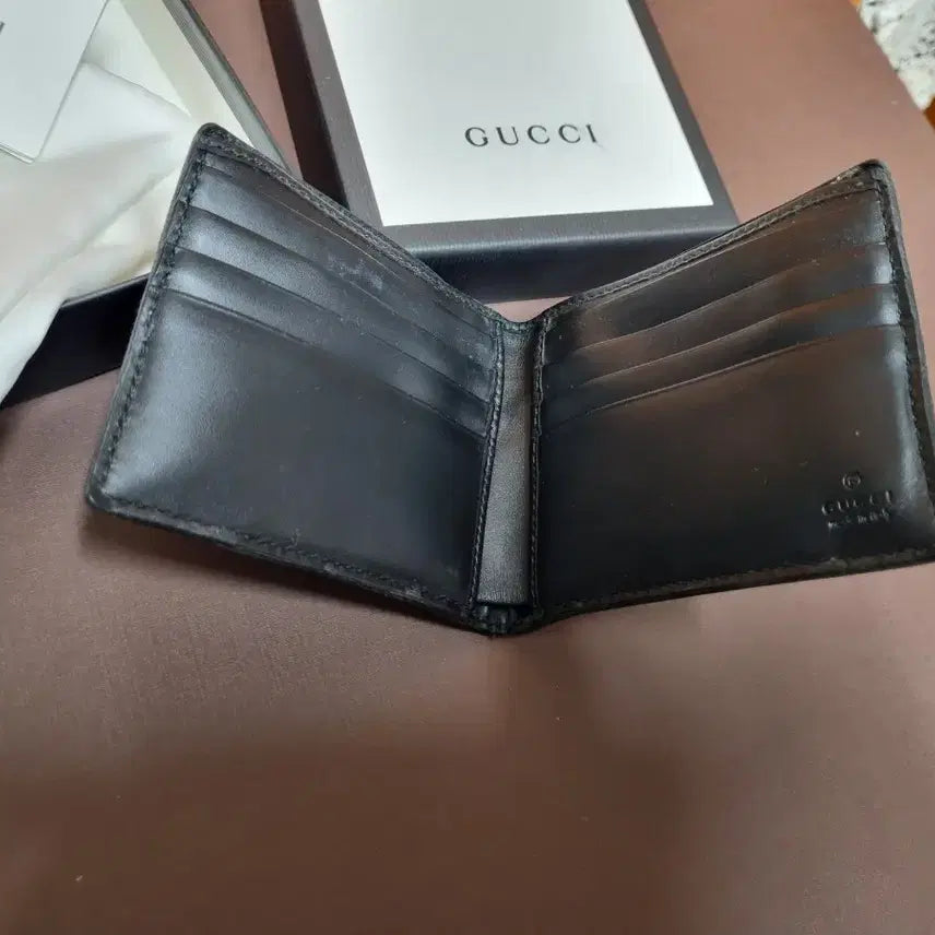 [BUNJANG] Gucci Shima Three-Stripe Bifold Wallet / GUCCI  시마삼선 반지갑
