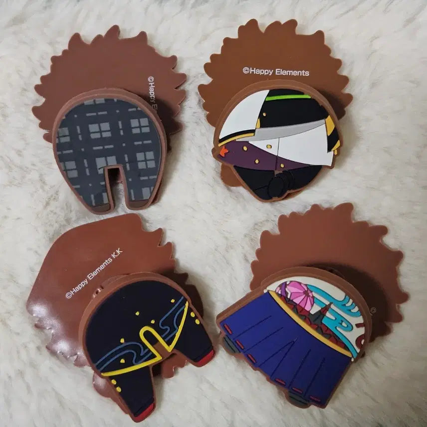 [BUNJANG] Ensemble Stars Kuro Kiryu Rubber Clip Bundle Set / 앙상블 스타즈 앙스타 키류 쿠로 러버클립 집게 일괄