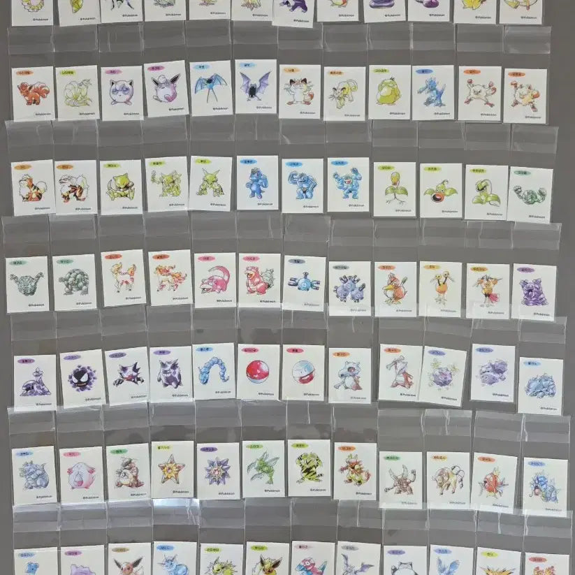 [BUNJANG] Pokemon 30th Anniversary Original Artwork Stickers (100 Types) / 포켓몬 30주년 기념 오리지널 아트웍 띠부씰 전종(100종)팝니다