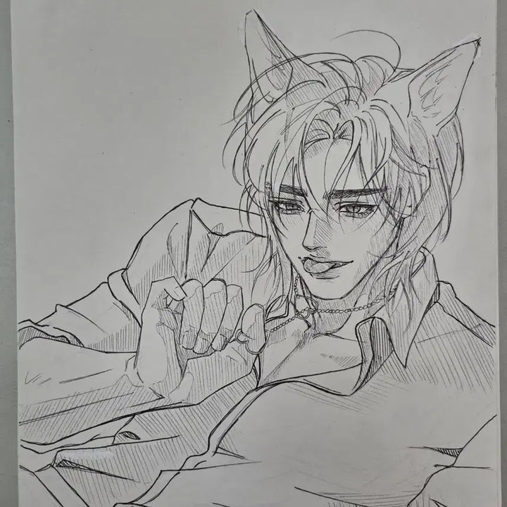 [BUNJANG] High-Quality Hand-Drawn Male Character Art Commission / 남캐 그림 커미션 손그림 고퀄로 모십니다