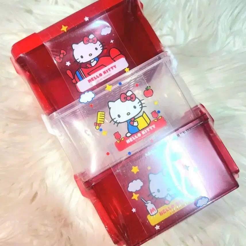 [BUNJANG] Unused Hello Kitty 3-Tier Storage Organizer / [미사용] 헬로키티 3단 수납 정리함 키티 수납함(오늘만할인!!!)