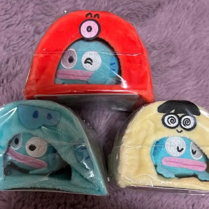 [BUNJANG] Sanrio Hangyodon KAWAII Camp Tent Mascot Bundle Set / 일괄)산리오 한교동 KAWAII 캠프 캠핑 텐트 마스코트 전3종 세트