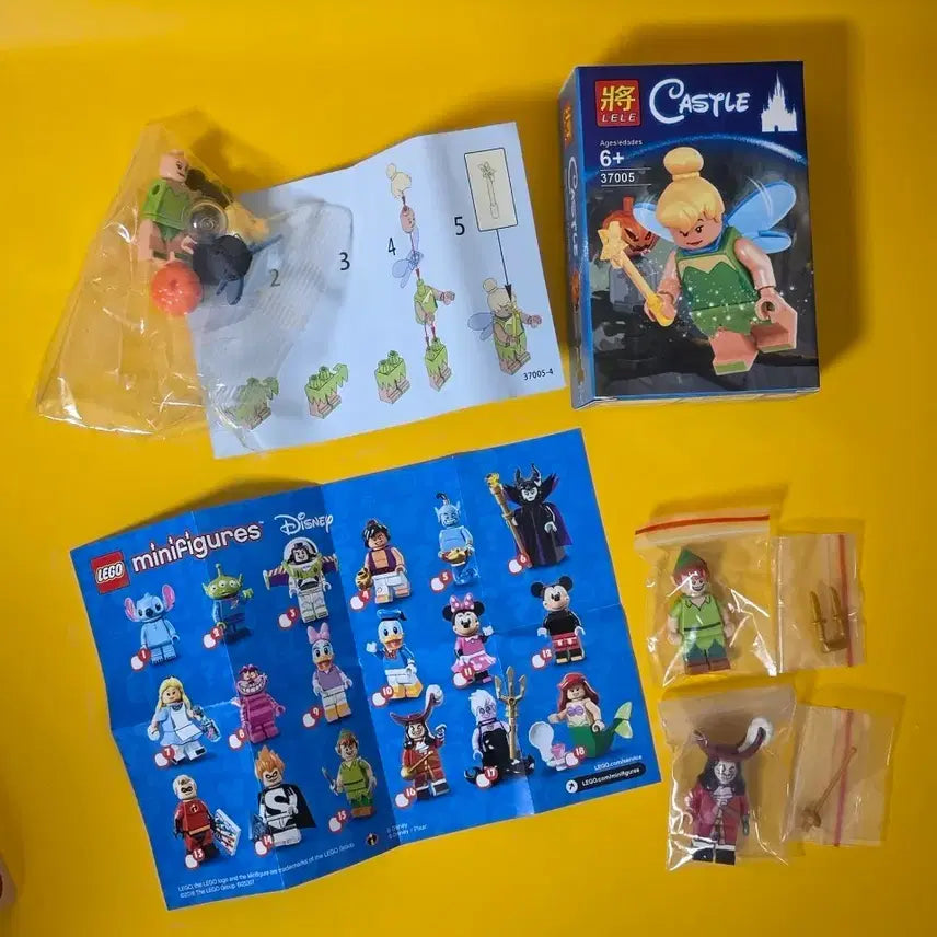 [BUNJANG] LEGO Disney Minifigures Peter Pan, Hook, Tinkerbell Set Bundle / 레고 디즈니 미니피규어 피터팬, 후크, 팅커벨 세트 일괄