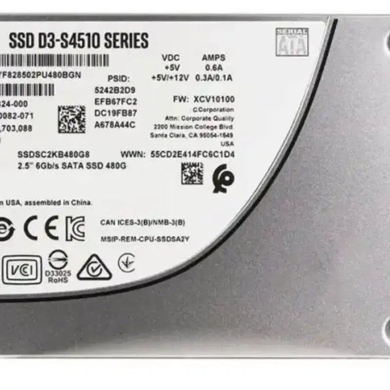 [BUNJANG] Intel SSD D3-S4510 Series 2TB NVMe SSD / SSD D3-S4510 시리즈 2T Nvme ssd