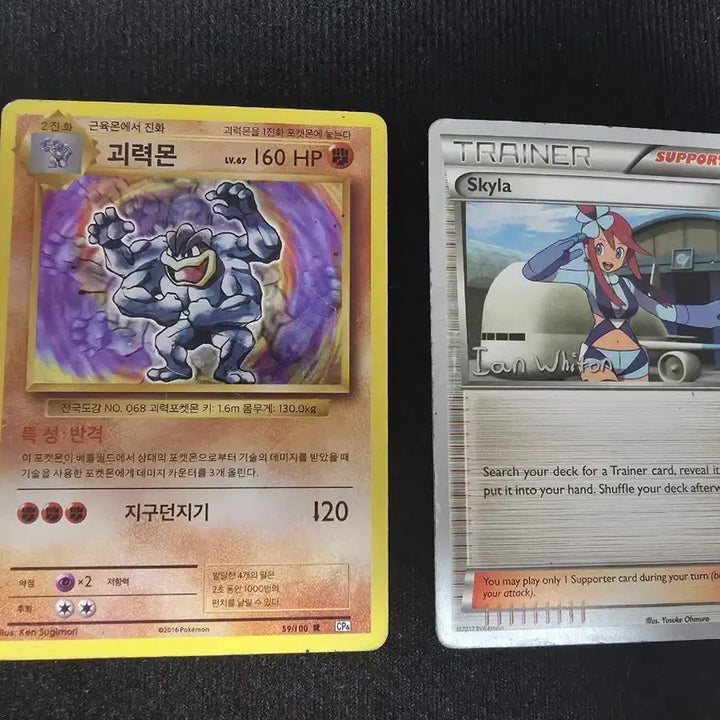[BUNJANG] Rare 2013 World Championship Machamp &amp; Luvdisc English Pokemon Cards / 희귀) 괴력몬 옛날카드, 풍란 영미판 2013 월챔카드