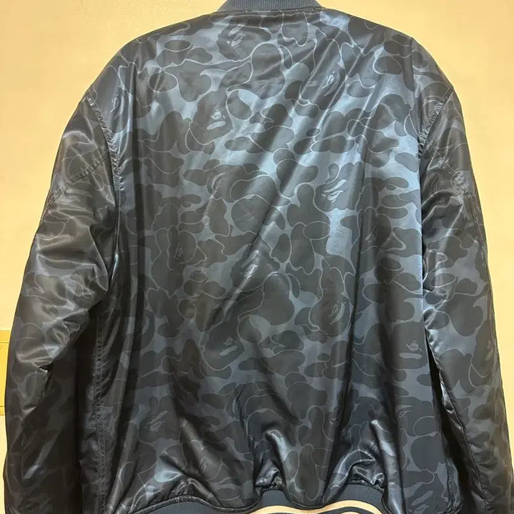 [BUNJANG] BAPE Solid Camo Logo Nylon Varsity Jacket / [베이프정품] 베이프 솔리드 카모 로고 나일론 바시티 자켓