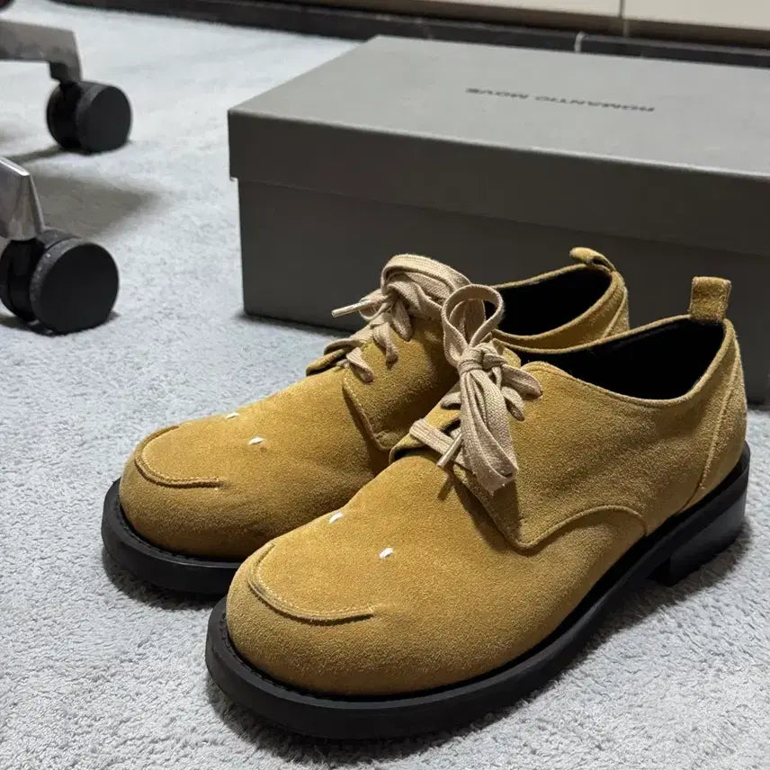 [BUNJANG] Romantic Move Smile Derby Warm Yellow Suede Shoes 250 / (매물없음)로맨틱무브 스마일 :) 더비 웜옐로우 스웨이드) 250