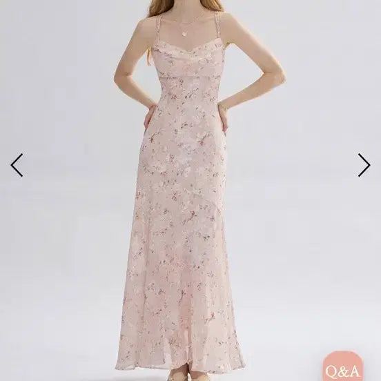 [BUNJANG] Sinsden Cross Floral Long Dress M / 신스덴 크로스 플로럴 롱드레스