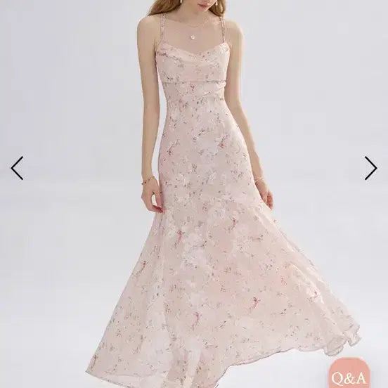 [BUNJANG] Sinsden Cross Floral Long Dress M / 신스덴 크로스 플로럴 롱드레스