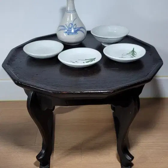 [BUNJANG] Korean 12-Corner Solid Wood "Hojok-ban" Side Table (Centuries Old) / 강원도 통판12각소반(호족반)오리지널