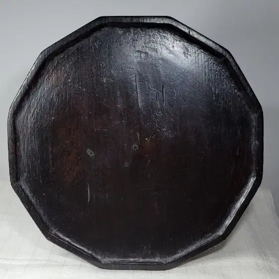 [BUNJANG] Korean 12-Corner Solid Wood "Hojok-ban" Side Table (Centuries Old) / 강원도 통판12각소반(호족반)오리지널