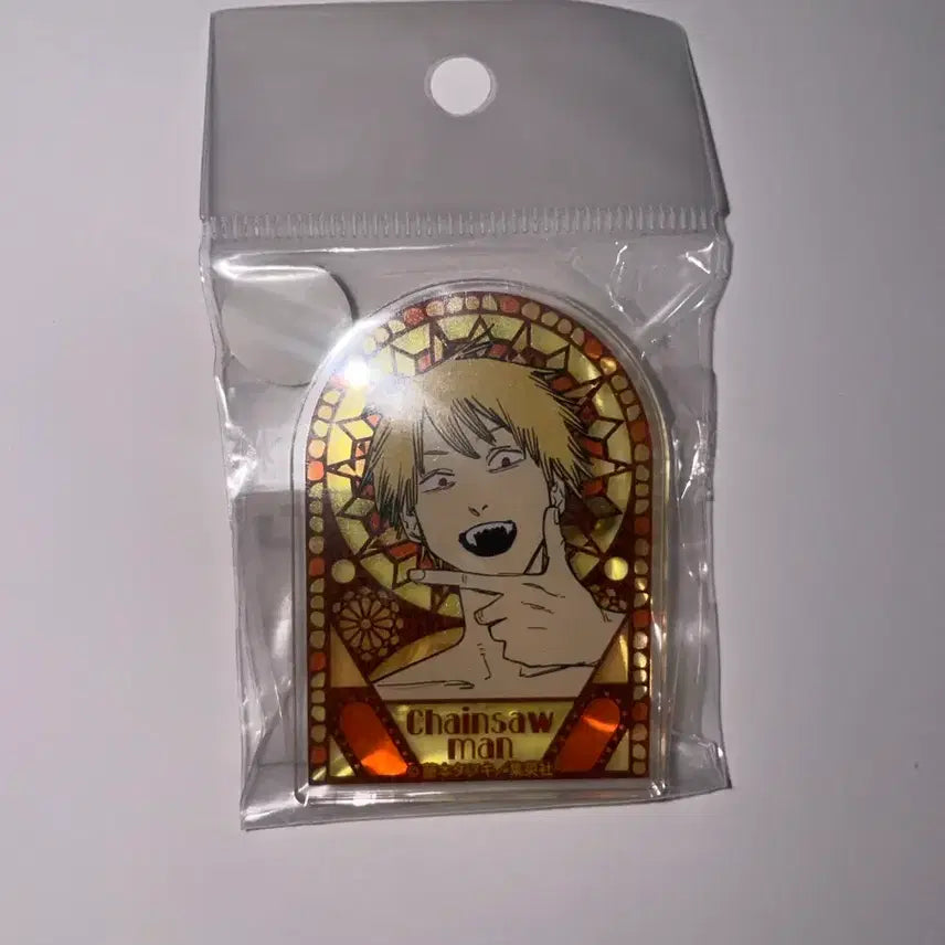 [BUNJANG] Chainsaw Man Denji Stained Glass Acrylic Can Badge / 체인소맨 덴지 아크릴 캔뱃지 스테인드글라스