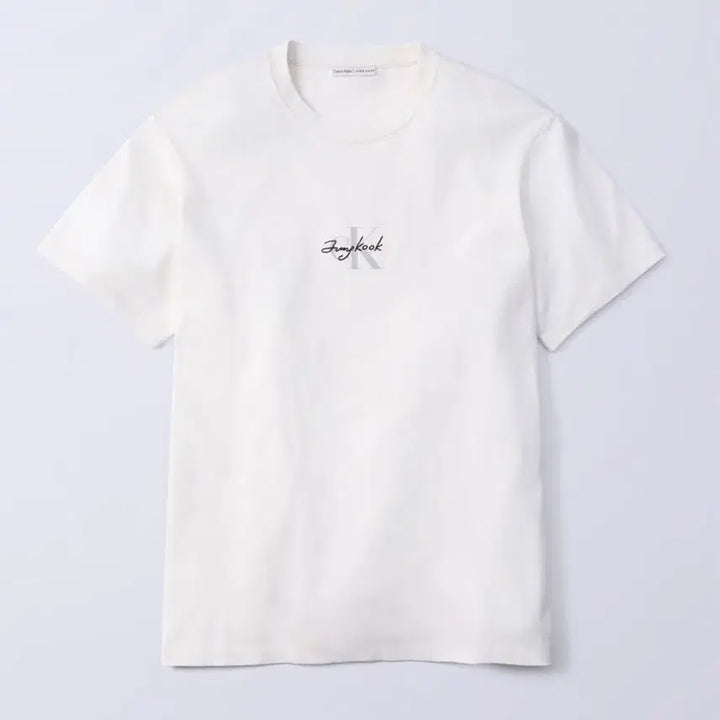 [BUNJANG] Calvin Klein Jungkook Monogram Logo T-Shirt (White, L) / L) Calvin Klein Jungkook 캘빈클라인 정국  반팔티셔츠