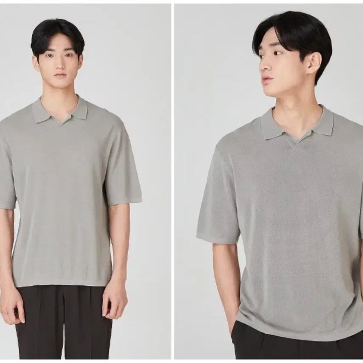 [BUNJANG] 247 Series Open Collar Short Sleeve Knit Men&