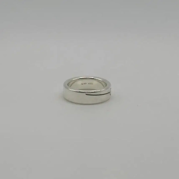 [BUNJANG] Gucci Diagonal Silver Ring Size 12 Full Set / [정품]구찌 다이애그널 실버 반지 12호 풀구성 정품