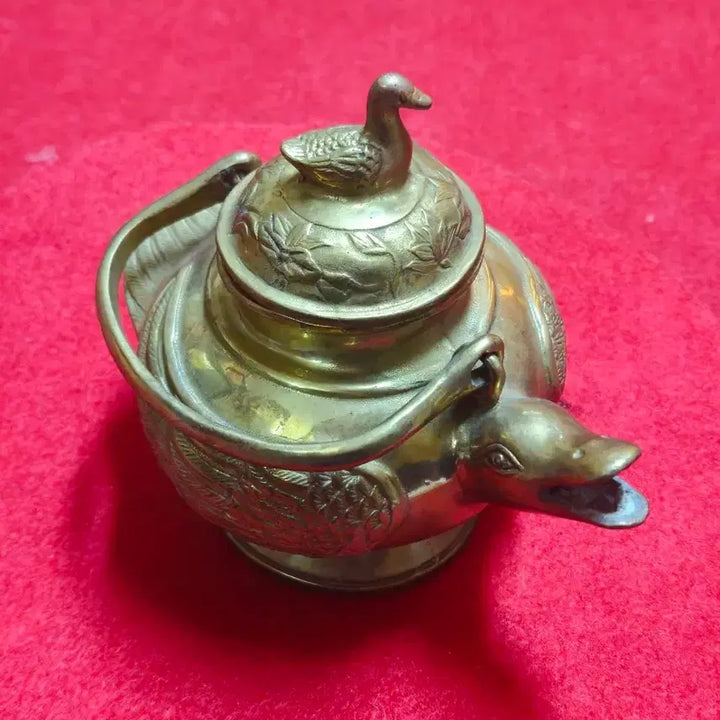 [SOLD OUT] 앤틱 황동 오리 주전자 (대청건륭어제 낙관 / 풍수.인테리어 차호 소품