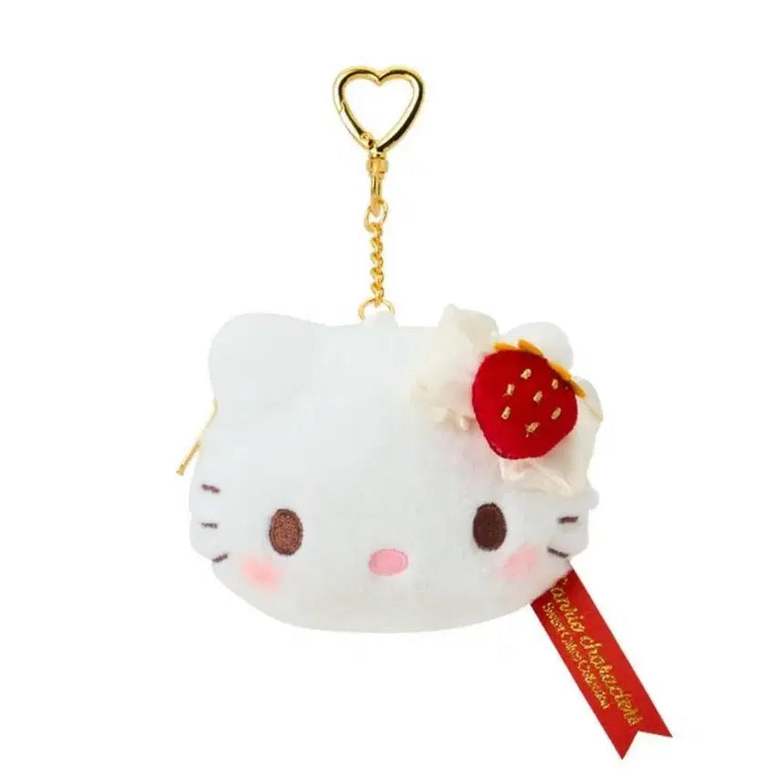 [BUNJANG] Sanrio Hello Kitty Sweet Shortcake Face Pouch Keychain / 산리오 키티 스위트 쇼트케이크 얼굴파우치키링