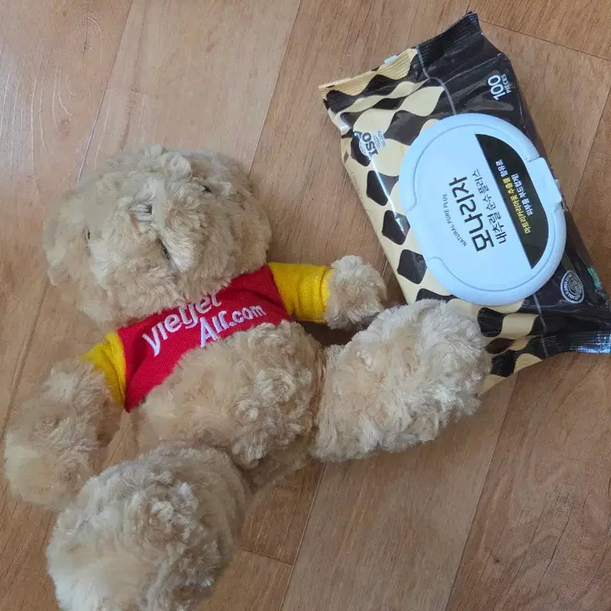 [BUNJANG] Vietjet Air Logo Teddy Bear / 비엣젯항공 곰인형