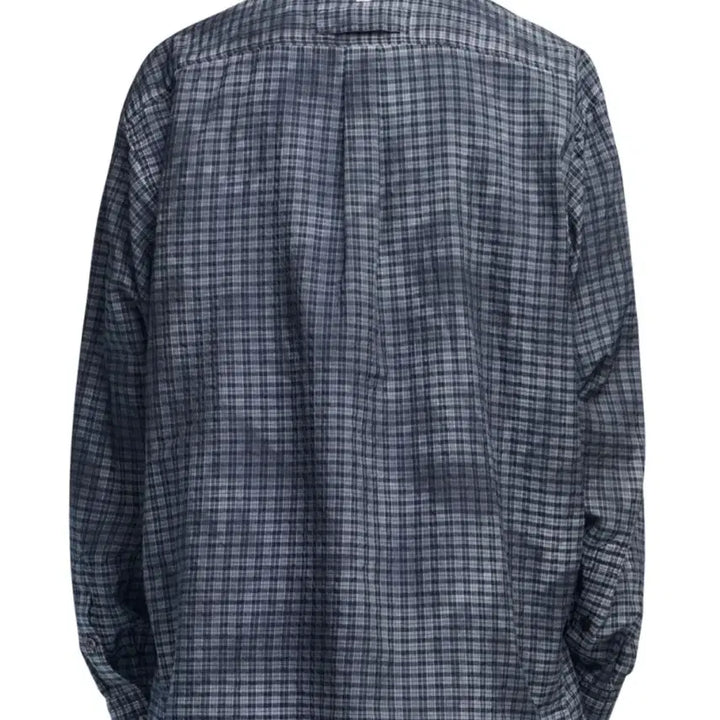[BUNJANG] NOMANUAL Oversized Check Shirt Charcoal L / 노매뉴얼 오버사이즈 체크 셔츠 차콜L