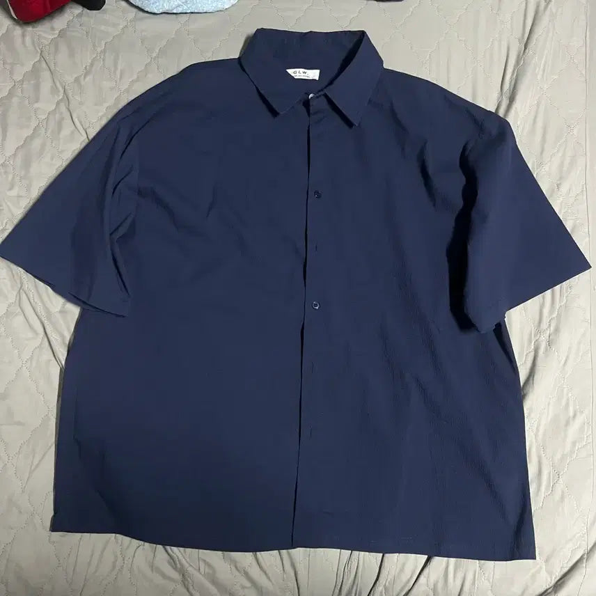 [SOLD OUT] 굿라이프웍스 여름 반팔셔츠 네이비 L 시어 반팔티 데일리 오버핏