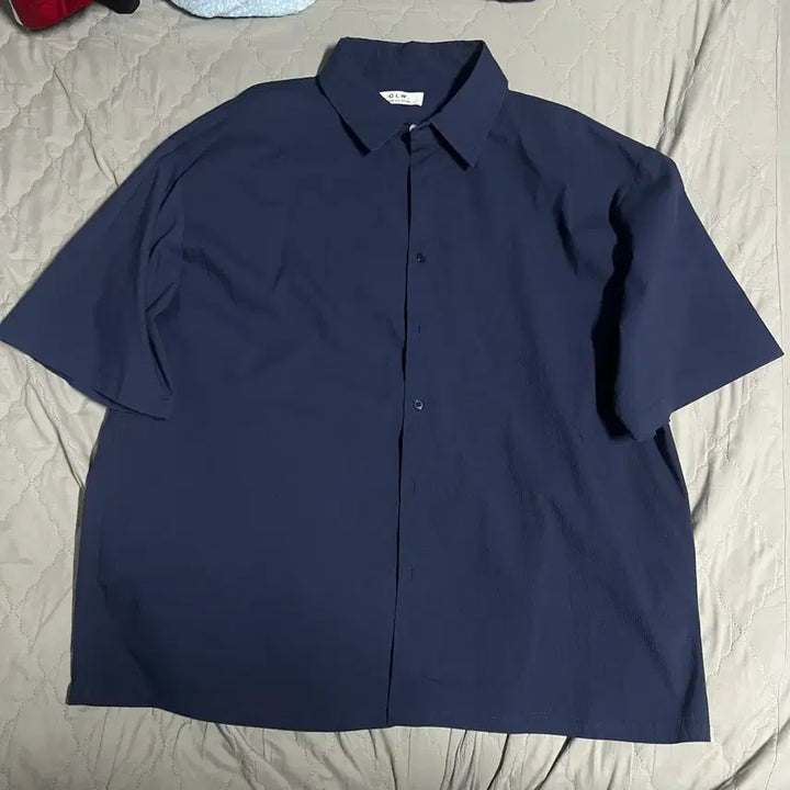 [SOLD OUT] 굿라이프웍스 여름 반팔셔츠 네이비 L 시어 반팔티 데일리 오버핏