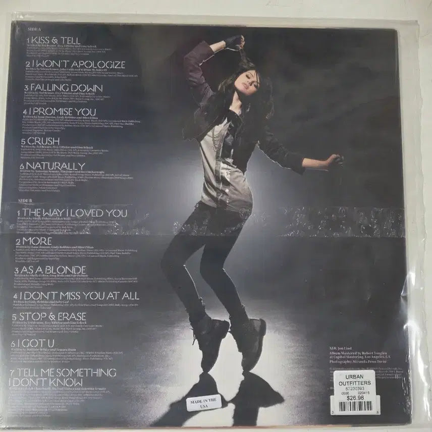 [BUNJANG] Selena Gomez Kiss &amp; Tell LP Vinyl Record / 셀레나 고메즈 LP