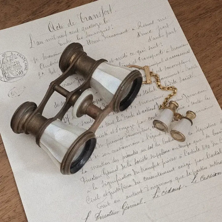 [BUNJANG] Vintage Mother-of-Pearl Opera Glasses Set of 2 / [빈티지] 자개 오페라글라스 2개 세트