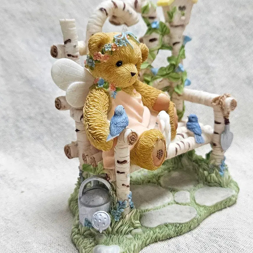 [BUNJANG] Cherished Teddies Angel &amp; Crystal Heart Figurine / 체리쉬드 테디즈 천사와 크리스탈 하트 피규어