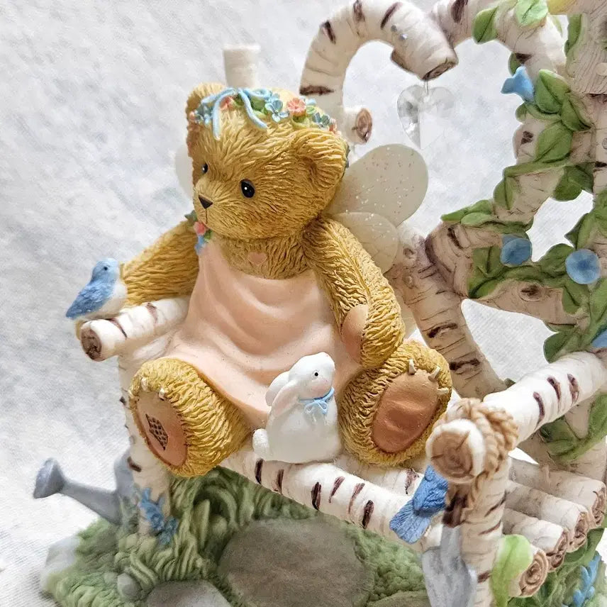 [BUNJANG] Cherished Teddies Angel &amp; Crystal Heart Figurine / 체리쉬드 테디즈 천사와 크리스탈 하트 피규어