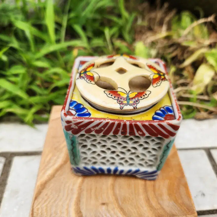 [BUNJANG] Japanese Antique Celadon Cloisonné Incense Burner / 일본 고도자기 칠보투각향로