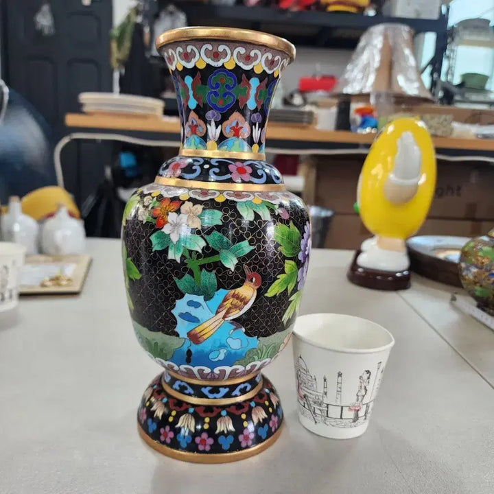 [BUNJANG] Cloisonné Enamel Large Vase 25.5cm Height / 