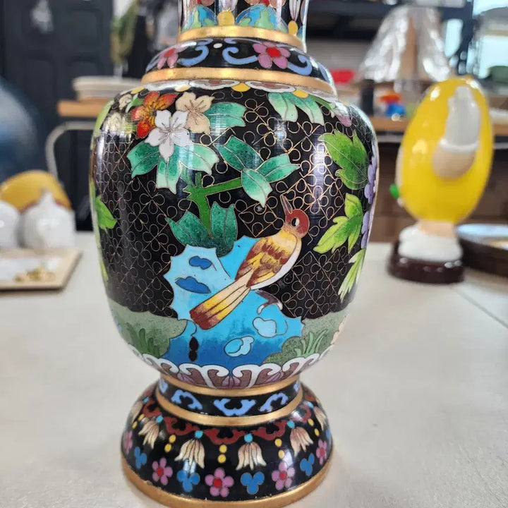 [BUNJANG] Cloisonné Enamel Large Vase 25.5cm Height / 