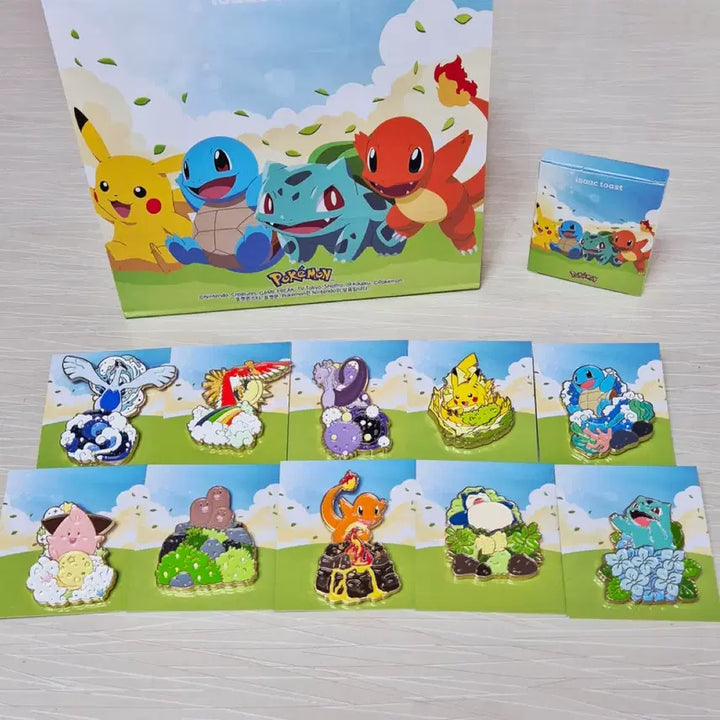 [BUNJANG] Isak Toast Pokemon 30th Anniversary Limited Edition 10-Piece Badge Set / 이삭토스트 포켓몬 뱃지 10종