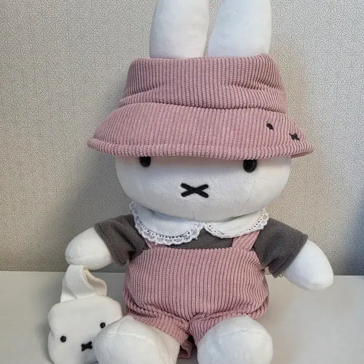 [BUNJANG] Miffy Yorukujo Pop-up Corduroy Pink Plush / 미피 유라큐조 팝업 코듀로이 핑크 인형