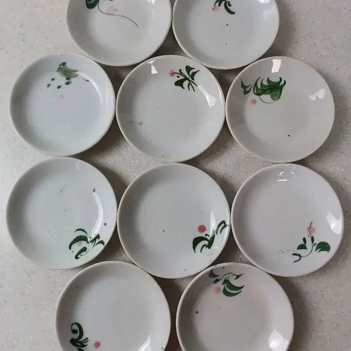 [BUNJANG] Vintage Flower Plates (Set of 10) / 근대사 수집품 민속품 왜사기 빈티지 꽃접시 10개
