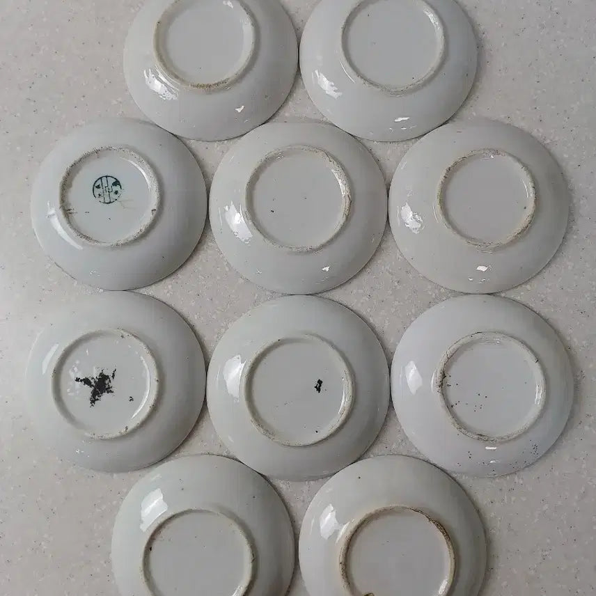 [BUNJANG] Vintage Flower Plates (Set of 10) / 근대사 수집품 민속품 왜사기 빈티지 꽃접시 10개