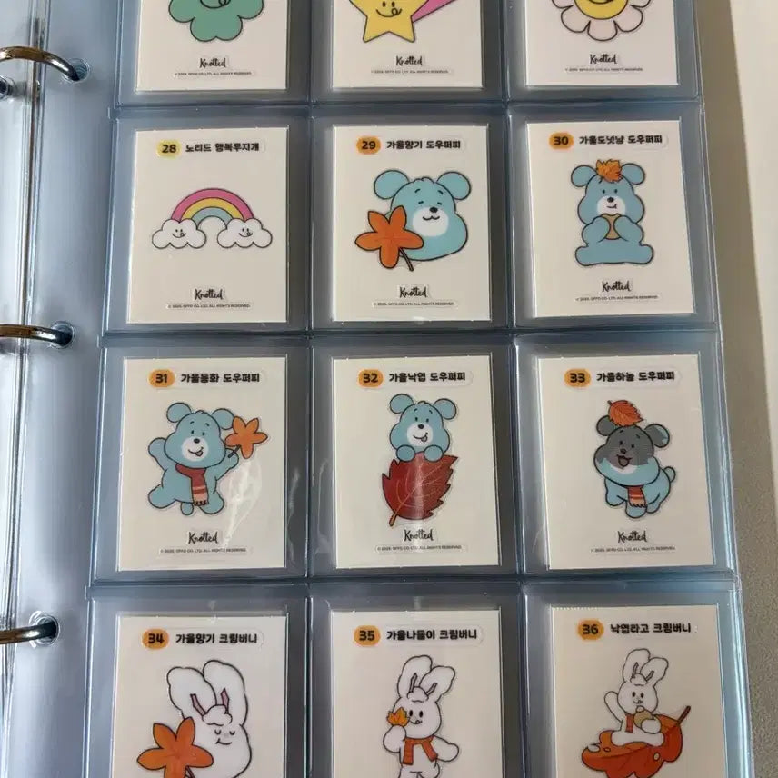 [BUNJANG] Knotted Season 1 60-piece Sticker Bundle Set / 노티드 시즌1 띠부씰 60장 일괄판매