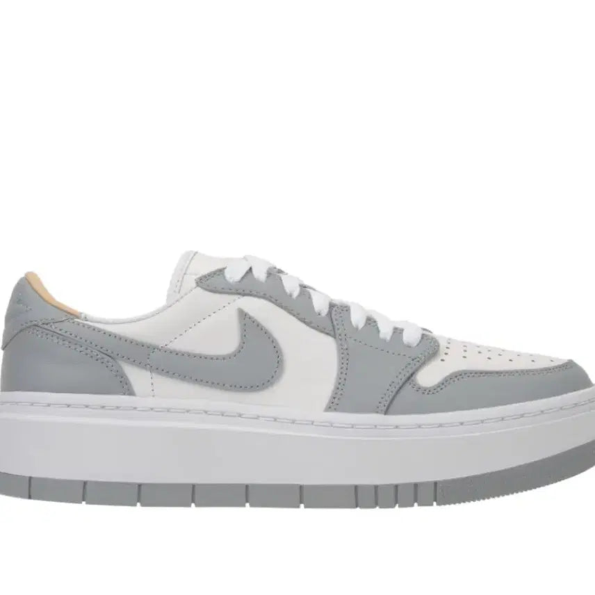 [BUNJANG] Nike Air Jordan 1 Low Platform White Wolf Grey Sneakers / 나이키 에어조던 1 로우 플랫폼 화이트 울프그레이 운동화