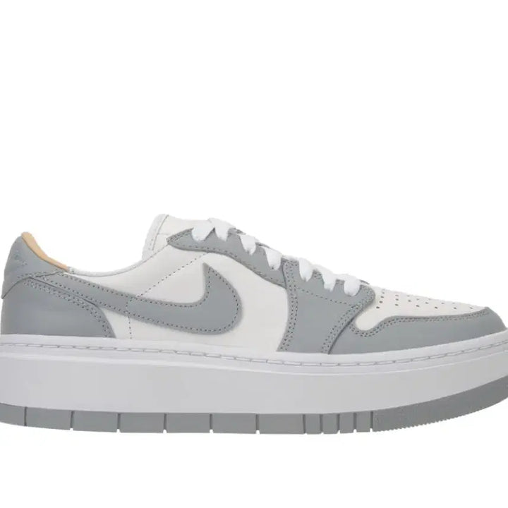 [BUNJANG] Nike Air Jordan 1 Low Platform White Wolf Grey Sneakers / 나이키 에어조던 1 로우 플랫폼 화이트 울프그레이 운동화