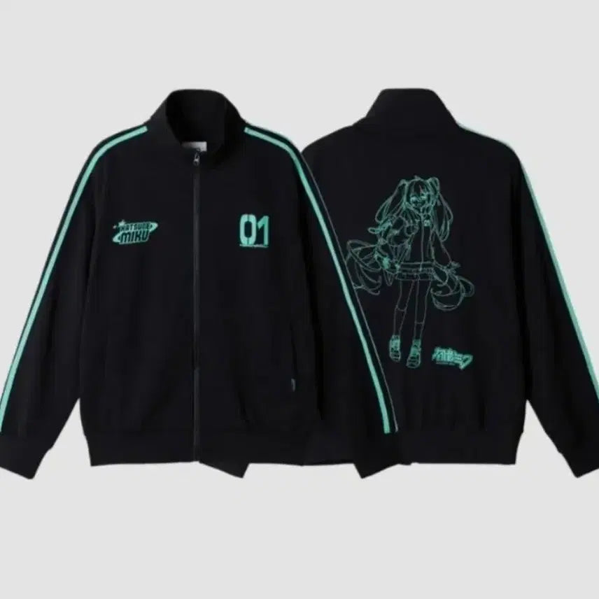 [BUNJANG] Hatsune Miku SPAO Collaboration Track Jacket (Size M) / 하츠네미쿠 스파오 콜라보 트랙자켓 m사이즈