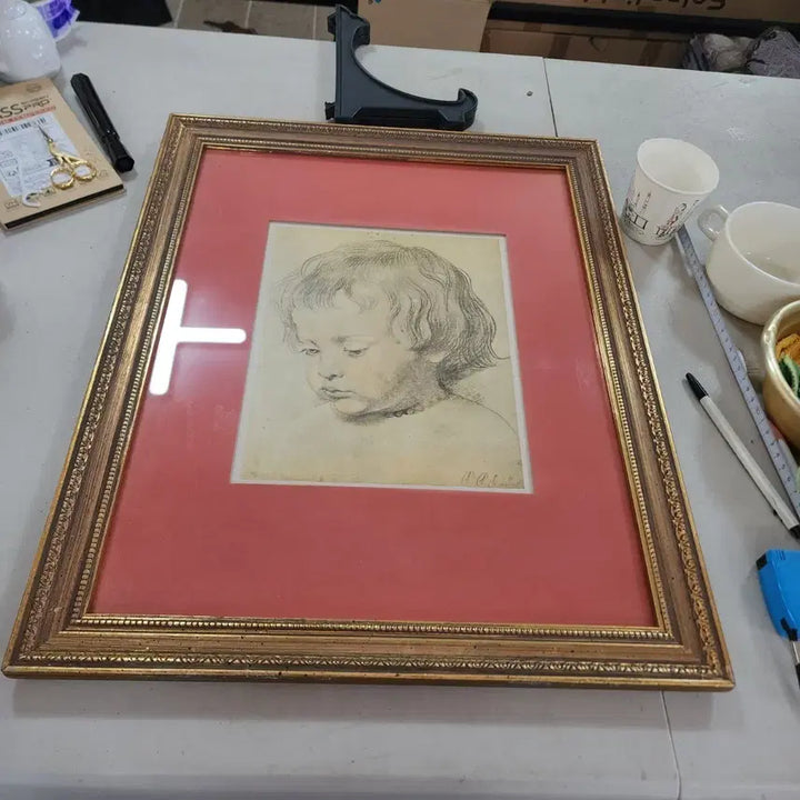 [BUNJANG] USA Wooden Frame Print 51.4cm x 41.4cm / USA 나무액자 프린트 크기51.4cmX41.4cm