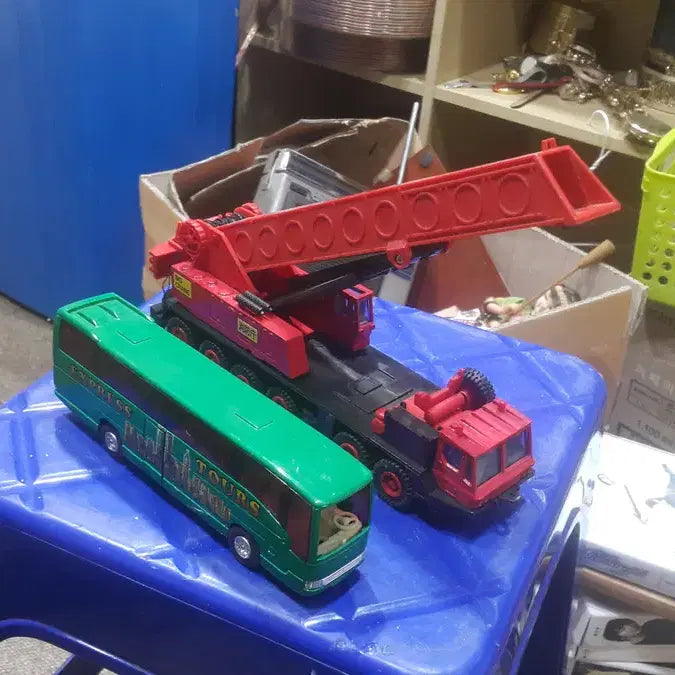 [BUNJANG] Chinese Bus &amp; Japanese Fire Truck Die-cast Model Set / 일본.중국 다이캐스팅 미니카