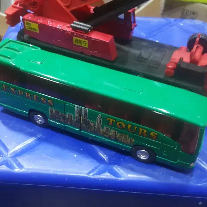 [BUNJANG] Chinese Bus &amp; Japanese Fire Truck Die-cast Model Set / 일본.중국 다이캐스팅 미니카
